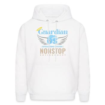 Guardian OS: NonStop Operating System - Men's Hoodie - white - Front - Elias (183cm)