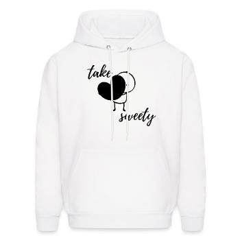 Take sweety.com - Men's Hoodie - white - Front - Elias (183cm)