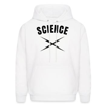Science Lightning Bolts - Men's Hoodie - white - Front - Elias (183cm)
