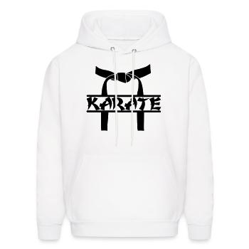 Band or obi in the karate award - Men's Hoodie - white - Front - Elias (183cm)