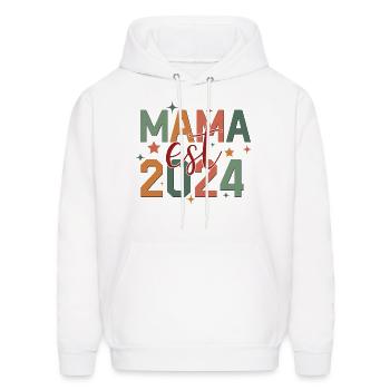 Mommy Est 2024 New Baby Announcement - Men's Hoodie - white - Front - Elias (183cm)