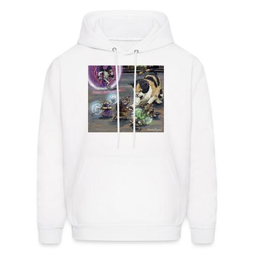 Mice warriors fighting a cat - Men's Hoodie