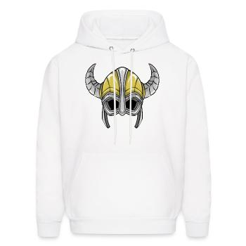 viking helmet - Men's Hoodie - white - Front - Elias (183cm)