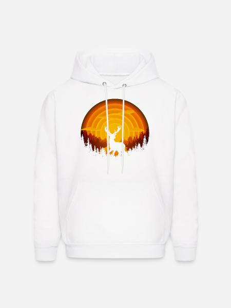 Deer shadow - Men's Hoodie - white