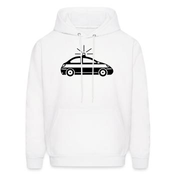 Police car with flashing light - Men's Hoodie - white - Front - Elias (183cm)