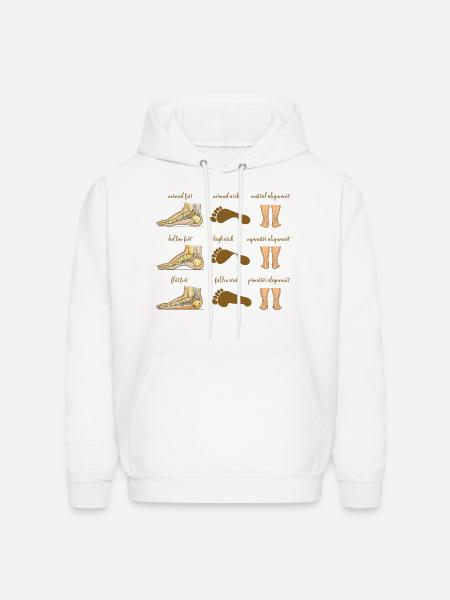 Normal foot Sticker - Men's Hoodie - white