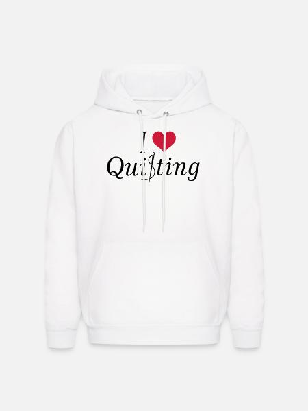 I love Quilting - Men's Hoodie - white