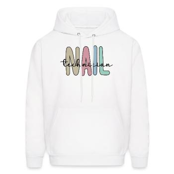 Nail Tech Appreciation Nail Techian - Men's Hoodie - white - Front - Elias (183cm)