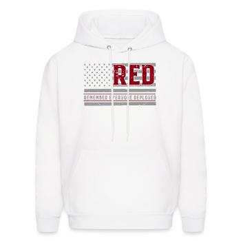 Remember Everyone Veteran Deployed Red Friday - Men's Hoodie - white - Front - Elias (183cm)