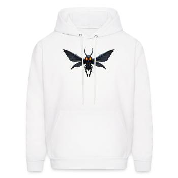 Mothman Creature with Glowing Eyes - Men's Hoodie - white - Front - Elias (183cm)