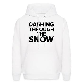 Dashing Through The Snow - Men's Hoodie - white - Front - Elias (183cm)