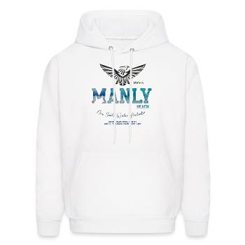 Manly Beach NSW Australia - Men's Hoodie - white - Front - Elias (183cm)