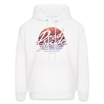 1980 Sad Floral Sunset - Aesthetic Vaporwave - Men's Hoodie - white - Front - Elias (183cm)