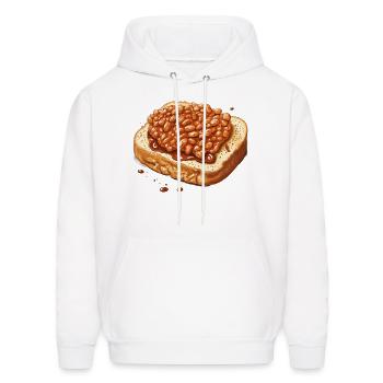 Beans On Toast Fured Beans British - Molleton à capuche pour hommes - blanc - Devant - Elias (183cm)