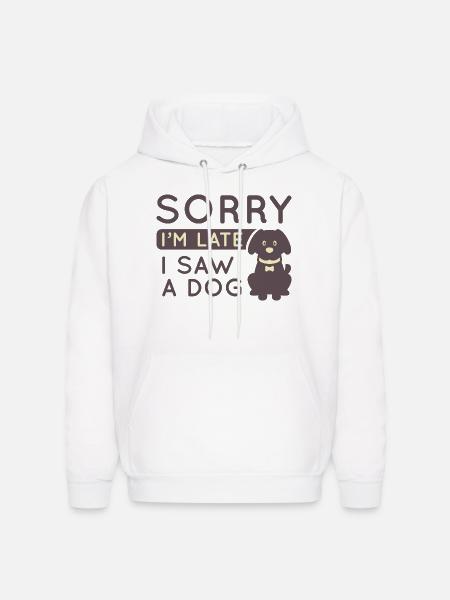 I Saw A Dog - Men's Hoodie - white