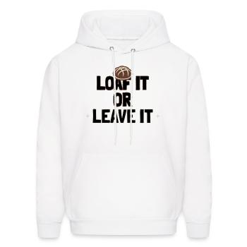 Loaf It or Leave It - Men's Hoodie - white - Front - Elias (183cm)