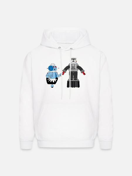 Rosie and Lost in Space Robot - Men's Hoodie - white