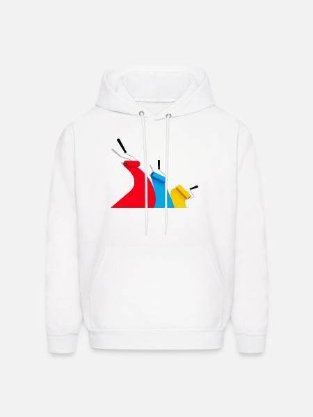 paint rollers - Men's Hoodie - white
