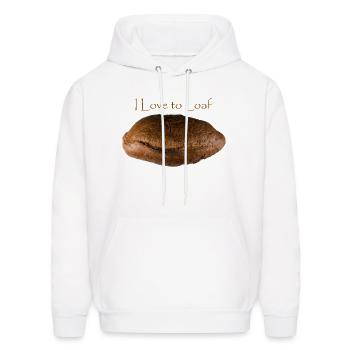 I Love to Loaf - Men's Hoodie - white - Front - Elias (183cm)
