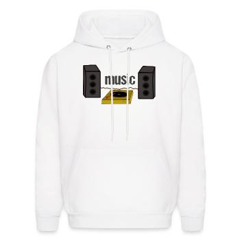 music - Men's Hoodie - white - Front - Elias (183cm)