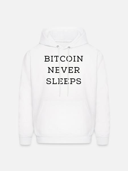 Bitcoin never sleeps hippie - Men's Hoodie - white