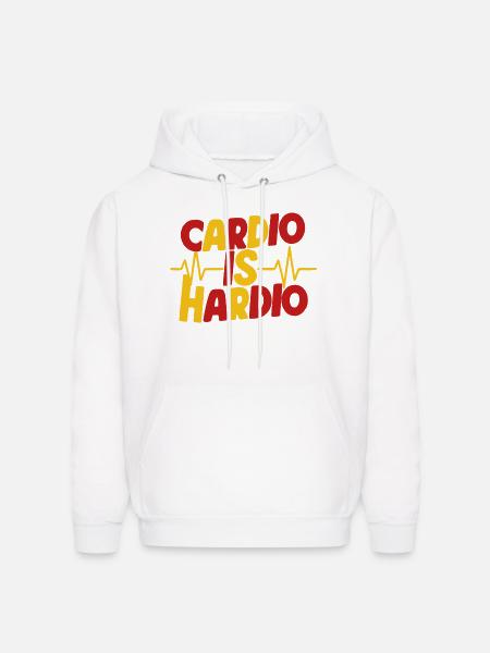 Cardio is Hardio - Men's Hoodie - white