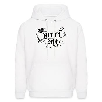 The Witty One - Wedding Party - Friends - Men's Hoodie - white - Front - Elias (183cm)