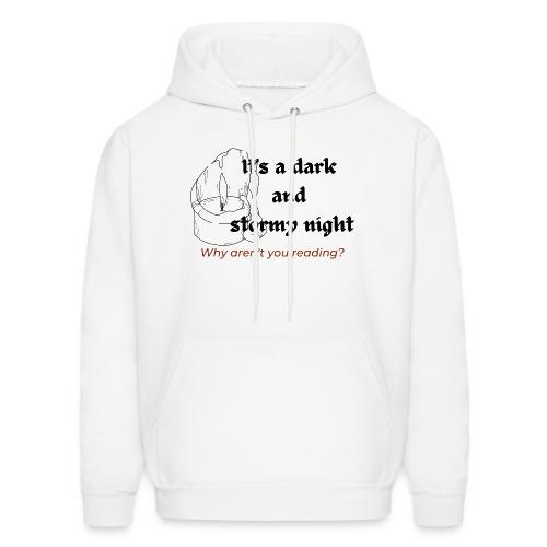 Dark and Stormy Night (black candle text) - Men's Hoodie