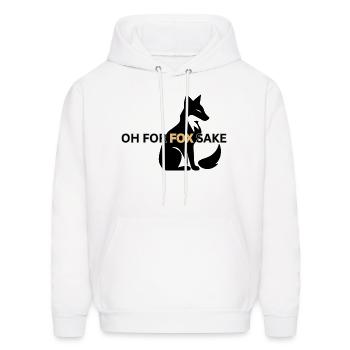 OH FOR FOX SAKE - Men's Hoodie - white - Front - Elias (183cm)