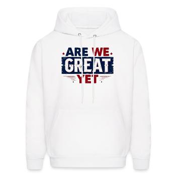 Striving for Greatness - Men's Hoodie - white - Front - Elias (183cm)