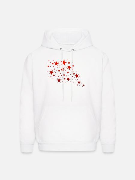 Red Stars - Men's Hoodie - white