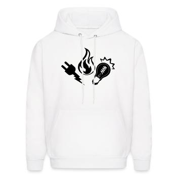 Electric and heating logo - Men's Hoodie - white - Front - Elias (183cm)
