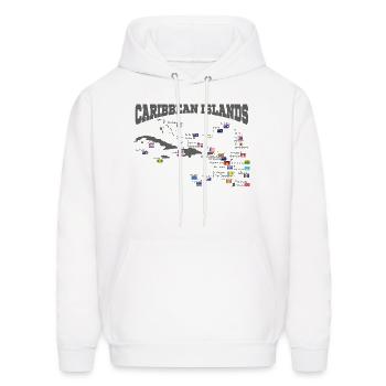 Caribbean Islands Map West Indies Flags Caribbean - Men's Hoodie - white - Front - Elias (183cm)