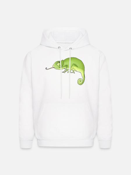 Green Chameleon - Men's Hoodie - white