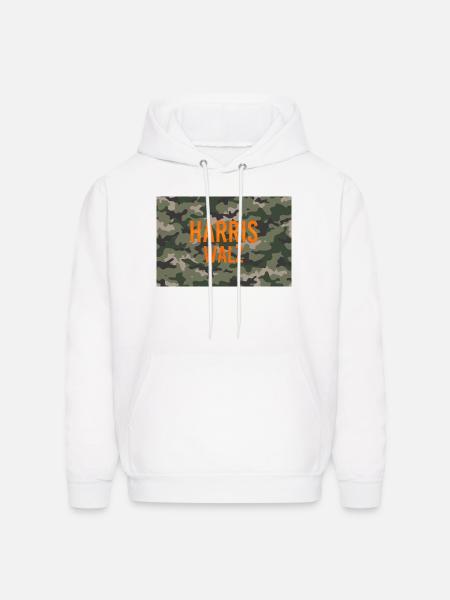 Harris Walz Camo Logo - Men's Hoodie - white