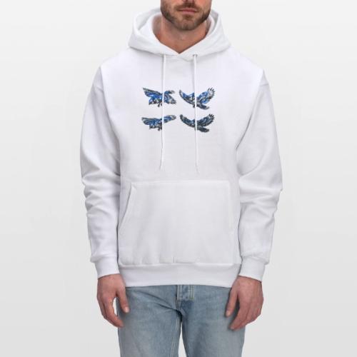 Silver Blue Jay Flight Stages - Men's Hoodie