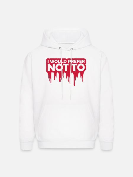 I prefer not to - Men's Hoodie - white