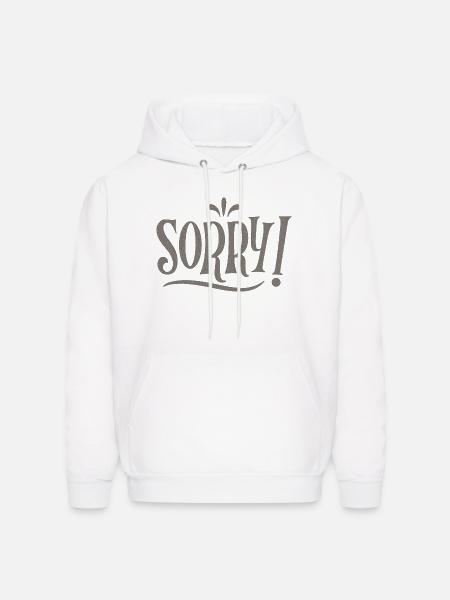 SORRY - Men's Hoodie - white