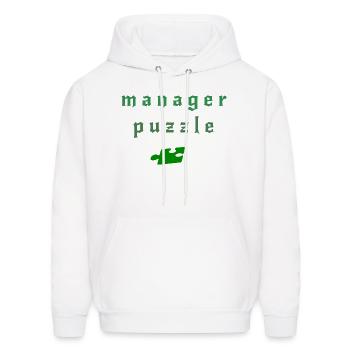 manager puzzle, gifts for him - Men's Hoodie - white - Front - Elias (183cm)