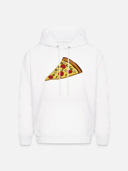 pizza slice - Men's Hoodie - white