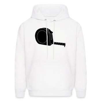 Tape measure, tape measure, ruler, centimeter - Men's Hoodie - white - Front - Elias (183cm)