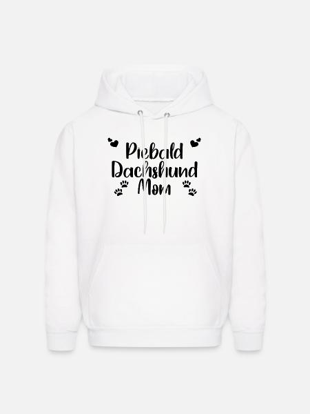 Piebald Dachshund Mom - Men's Hoodie - white