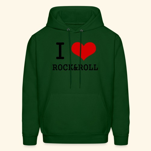 I love rock and roll - Men's Hoodie