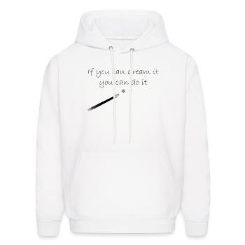 DREAM IT - Men's Hoodie - white - Front - Elias (183cm)