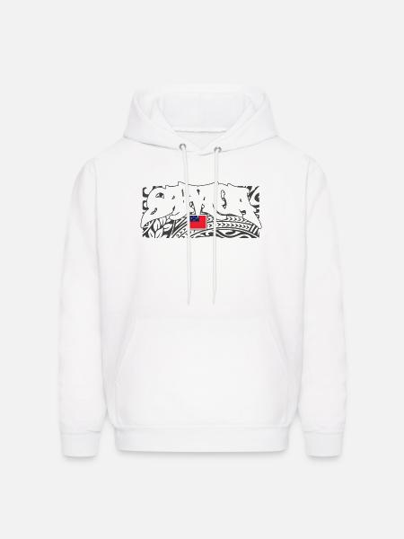 Samoa Flag Samoan For Polynesian Tribal Islander - Men's Hoodie - white