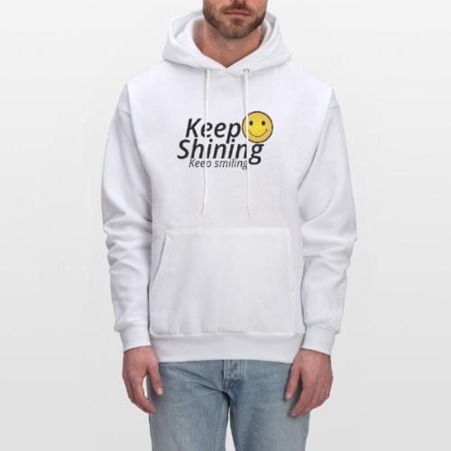 Keep Smiling Typography Merch Positive Motivation - Men's Hoodie