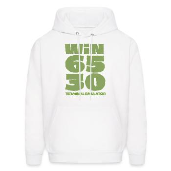 Win6530 Terminal Emulator - Men's Hoodie - white - Front - Elias (183cm)