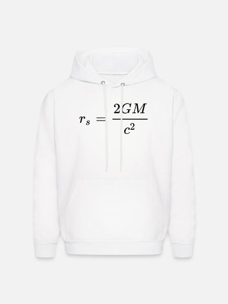 Schwarzschild Radius General Relativity - Men's Hoodie - white