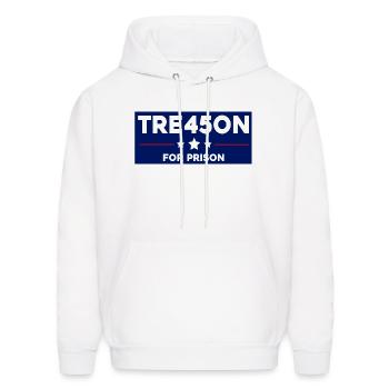 TRE45ON For Prison - Men's Hoodie - white - Front - Elias (183cm)