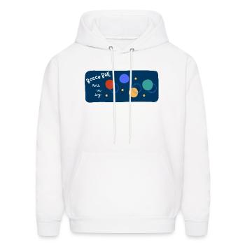 Cool bocce ball sport t-shirt - Men's Hoodie - white - Front - Elias (183cm)